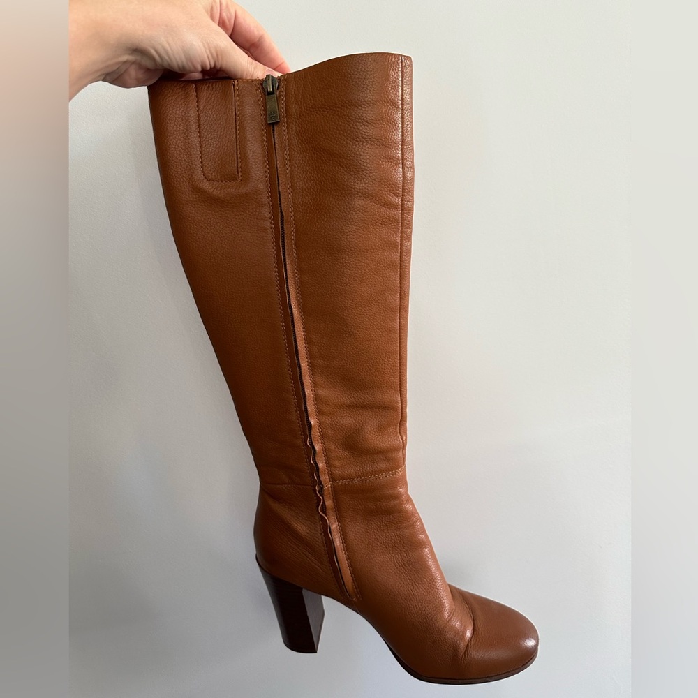 Kenneth Cole knee high brown leather boots